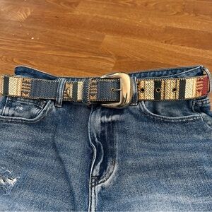 County Seat Boho multi-coloured leather belt for jeans, pants, or trousers